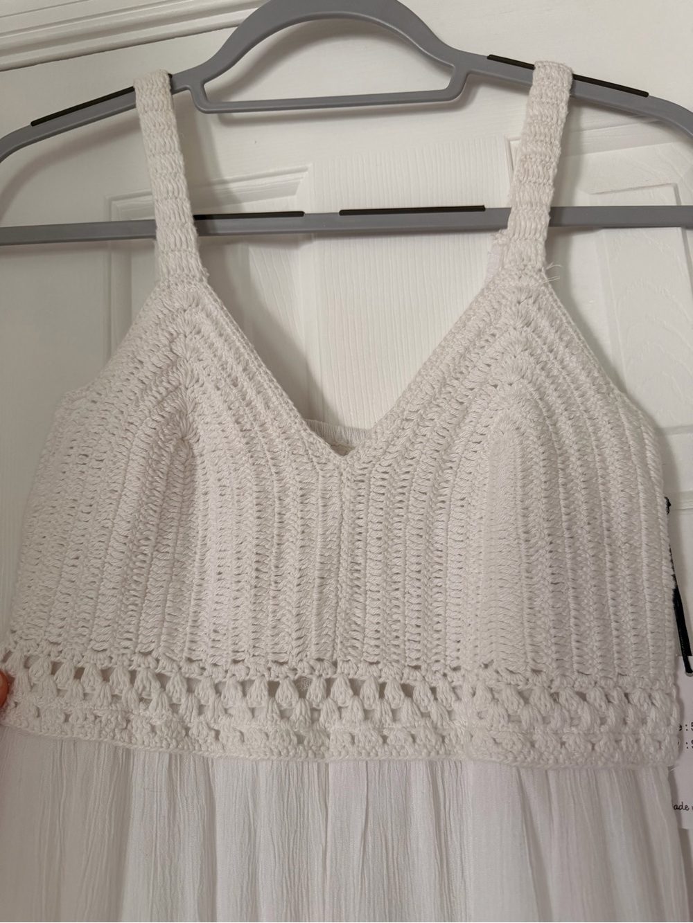Japna Cream Crochet Bodice Wide-Leg Jumpsuit - Picture 2 of 5